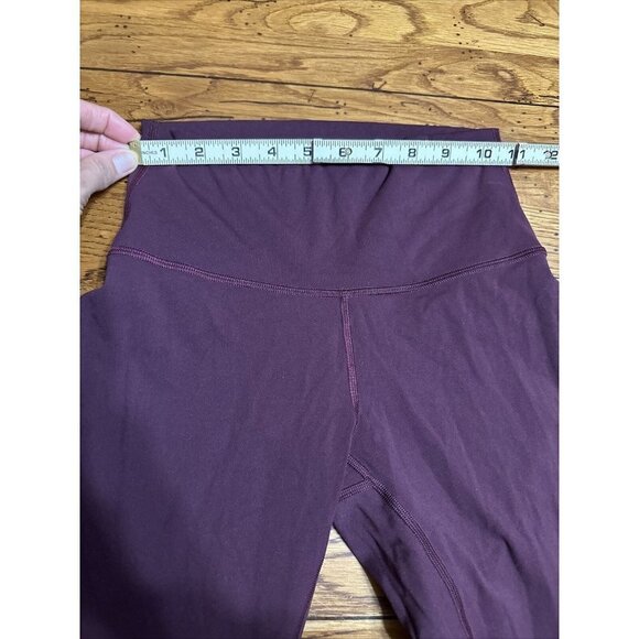 Lululemon Size 4 Wunder Train High Rise Tights 25" Burgundy LL95 - Picture 4 of 7
